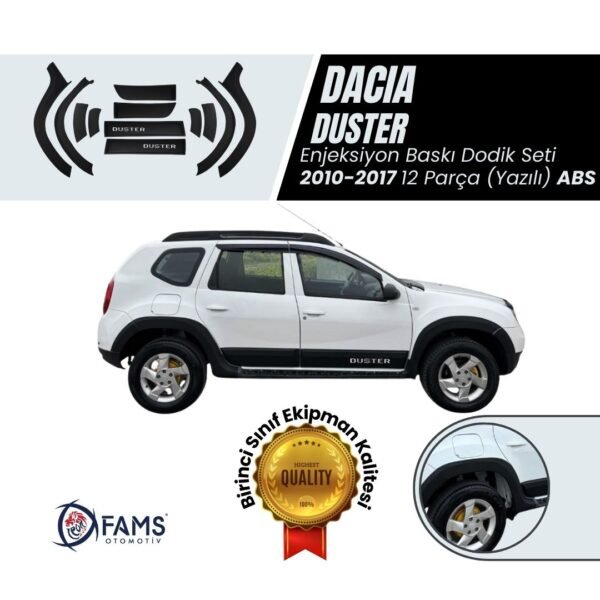 Dacia Duster Uyumlu 2010-2017 Abs Dodik Full Set 12 Parça Enjeksiyon Baskı (Yazılı)