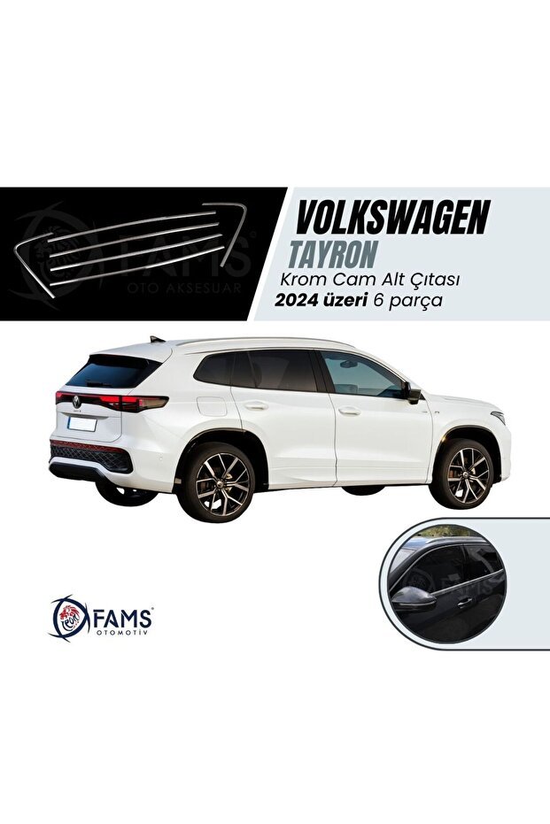 VW TAYRON Uyumlu Cam Alt Çıtası 6 Prç. 2024 Üzeri P.Çelik