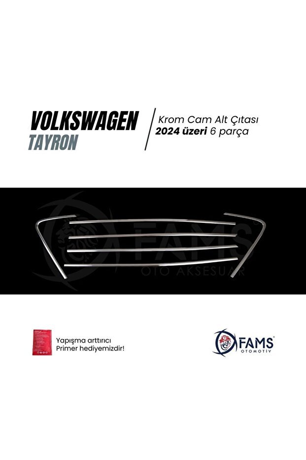 VW TAYRON Uyumlu Cam Alt Çıtası 6 Prç. 2024 Üzeri P.Çelik - Görsel 3