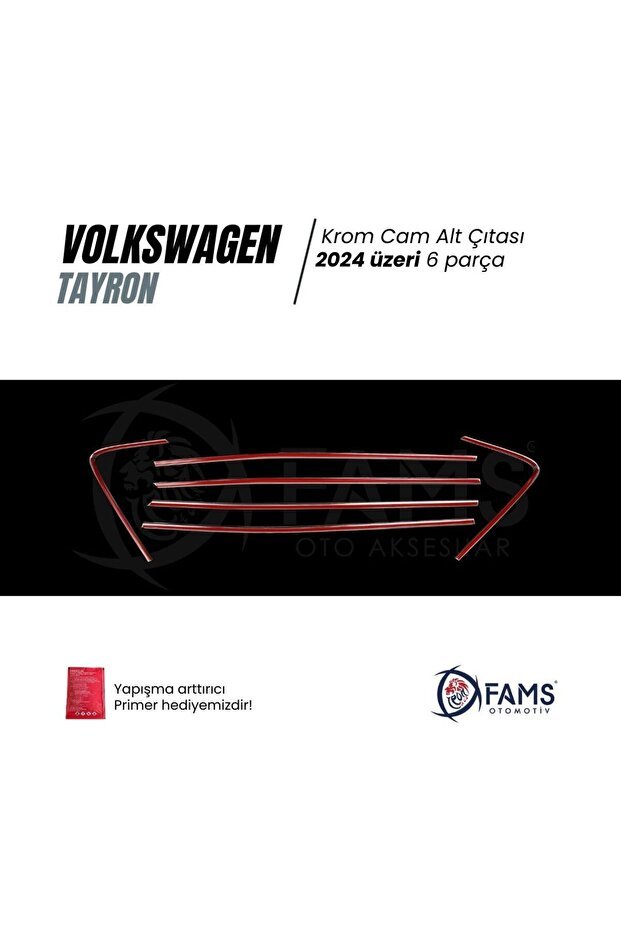 VW TAYRON Uyumlu Cam Alt Çıtası 6 Prç. 2024 Üzeri P.Çelik - Görsel 4