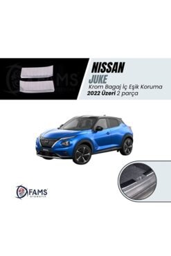 Nissan Juke 2022 üzeri Krom Bagaj İç Eşik Koruma 2 Parça p.çelik (taşlı)