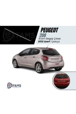Peugeot 208 Uyumlu Krom Bagaj Çıtası 2012 Üzeri P.çelik