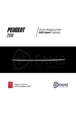 Alternative view of Peugeot 208 Uyumlu Krom Bagaj Çıtası 2012 Üzeri P.çelik