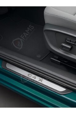 Citroen C4 X 2023 Üzeri Uyumlu Krom Kapı Eşiği 4 Parça Paslanmaz Çelik Abs Çerçeve