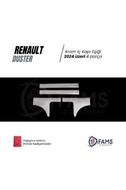 Alternative view of Renault Duster 2024 Üzeri Için Krom İç Kapı Eşiği 4 Kapı Paslanmaz Çelik