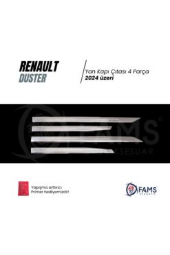 Alternative view of Renault Duster 2024 Üzeri Için Krom Yan Kapı Çıtası 4 Parça Paslanmaz Çelik