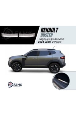 Renault Duster 2024 Üzeri Için Krom Bagaj Iç Eşik Koruma 2 Parça Paslanmaz Çelik