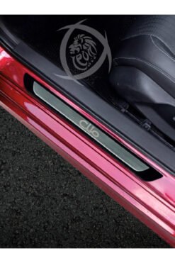 Alternative view of Renault Clio 3 2005-2012 Modeller Krom Kapı Eşiği 4 Parça Paslanmaz Çelik ABS Çerçeve