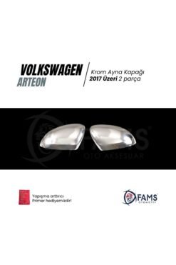Alternative view of Volkswagen Arteon 2017 üzeri Krom Ayna Kapağı 2 Parça Paslanmaz Çelik