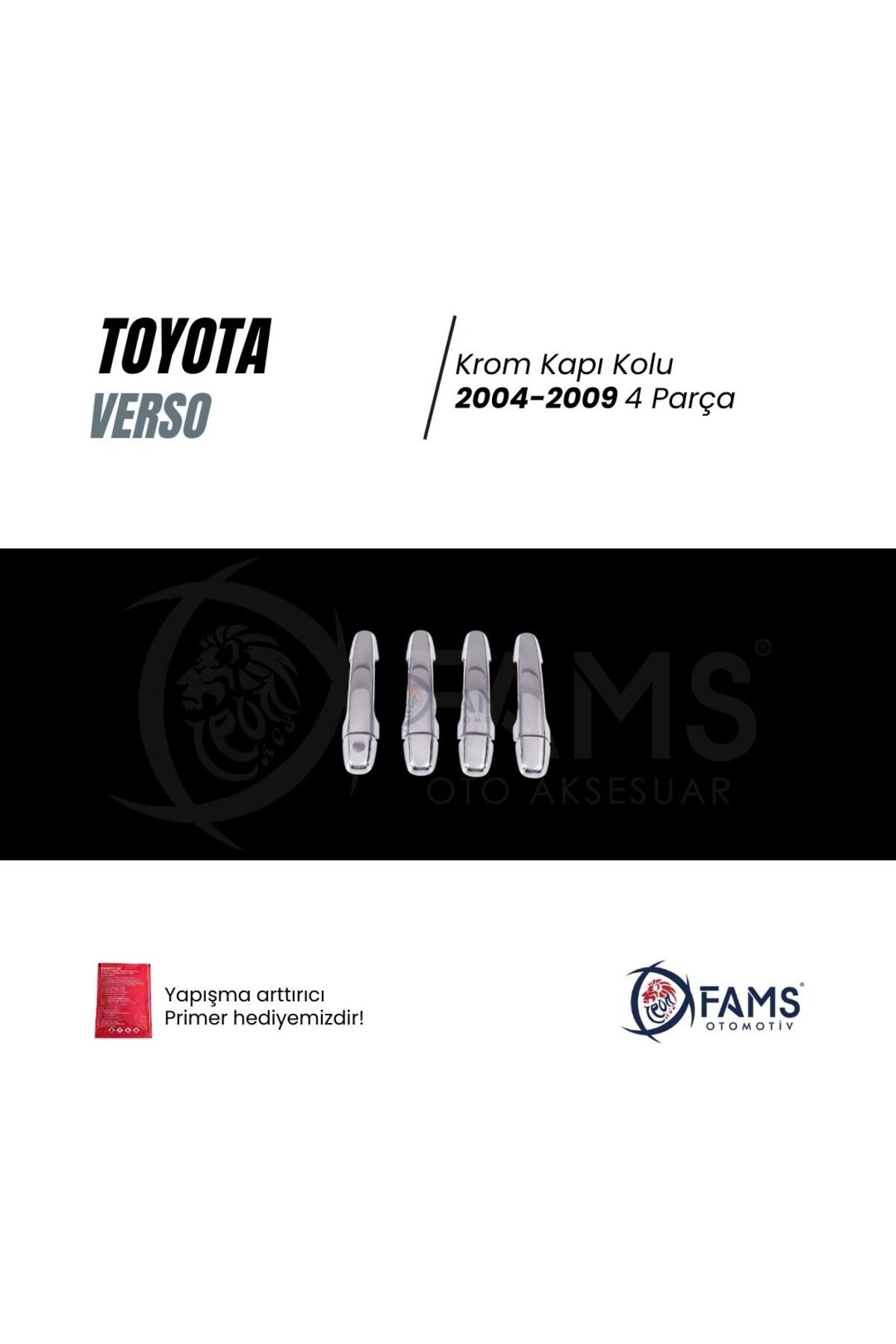 Toyota Verso Uyumlu Krom Kapı Kolu 4 Kapı 2004-2009 - Görsel 2