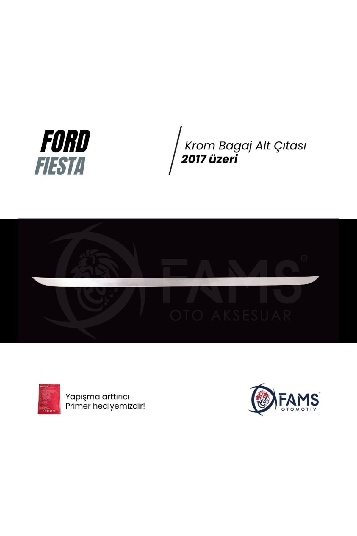 Fiesta 2017 Üzeri Krom Bagaj Alt Çıtası Paslanmaz Çelik - Görsel 2