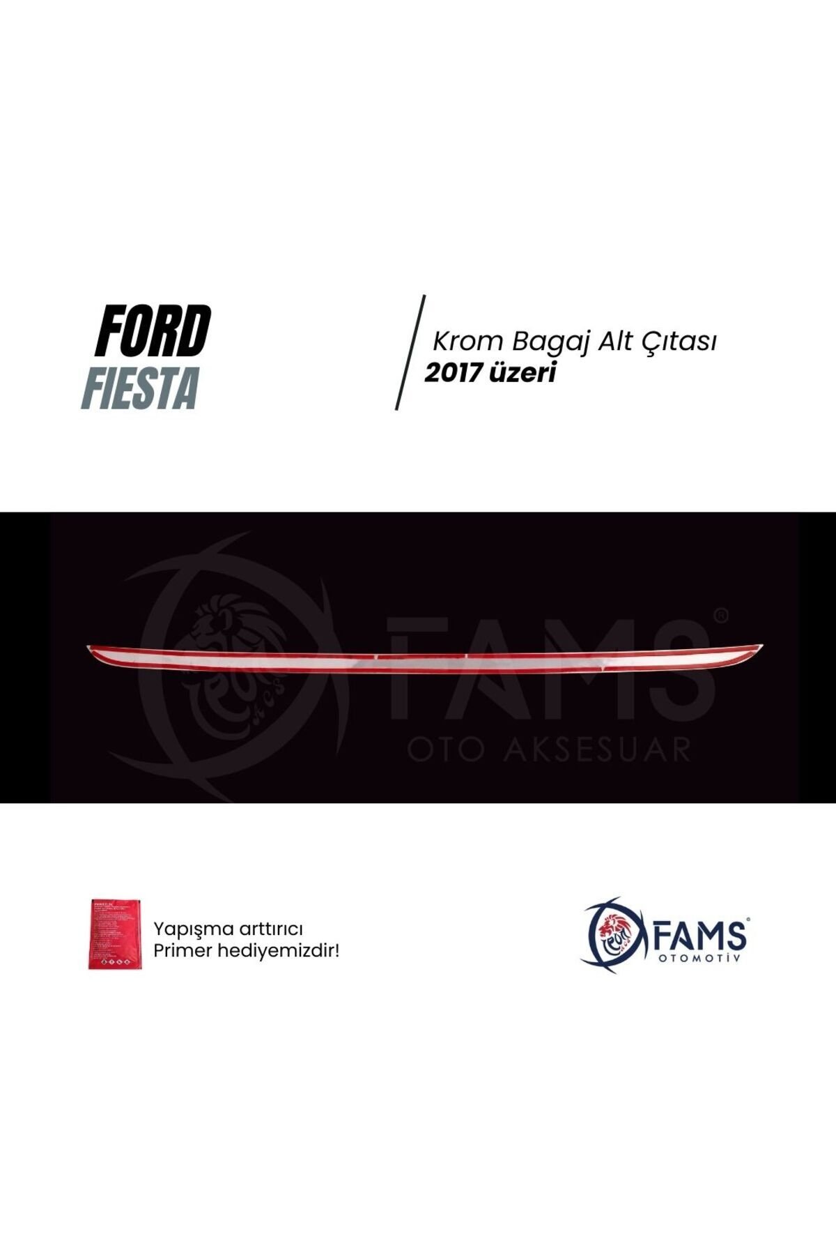 Fiesta 2017 Üzeri Krom Bagaj Alt Çıtası Paslanmaz Çelik - Görsel 3