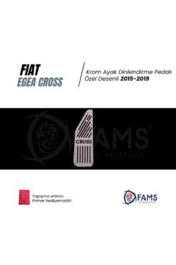 Alternative view of Egea Cross 2015-2019 Özel Desenli Krom Ayak Dinlendirme Pedalı Ayak Dayama Pedalı