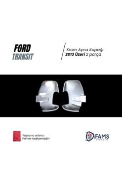 Alternative view of F. Transit Uyumlu Krom Ayna Kapağı 2 Prç. 2013 Üzeri P.çelik