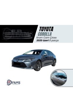 Toyota Corolla Uyumlu 2020 Üzeri Krom Cam Çıtası (ALT KISIM) 8 Parça Paslanmaz Çelik
