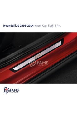 Hyundai i20 Uyumlu 2008-2014  Krom Kapı Eşiği  4 Parça Paslanmaz Çelik