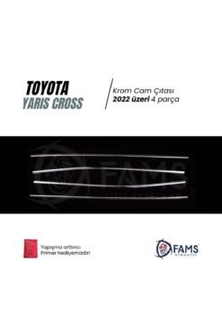 Alternative view of Toyota Yaris Cross Uyumlu 2022 üzeri Cam Çıtası 4 Parça Paslanmaz Çelik