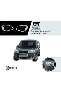 Fiat Doblo Krom Far Çerçevesi 2006-2010 2 Parça P.çelik