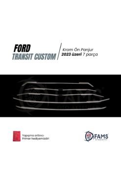 Alternative view of F. Transit Custom 2023 > Ön Panjur 7 Parça Paslanmaz Çelik