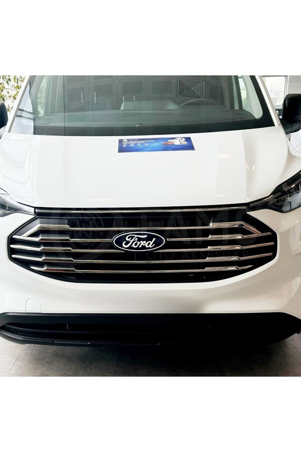 F, Transit Custom 2023 > Ön Panjur 7 Parça Paslanmaz Çelik - Görsel 4