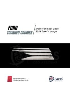 Alternative view of F. Tourneo Courier Krom Yan Kapı Çıtası 4 Parça 2024 Üzeri Paslanmaz Çelik