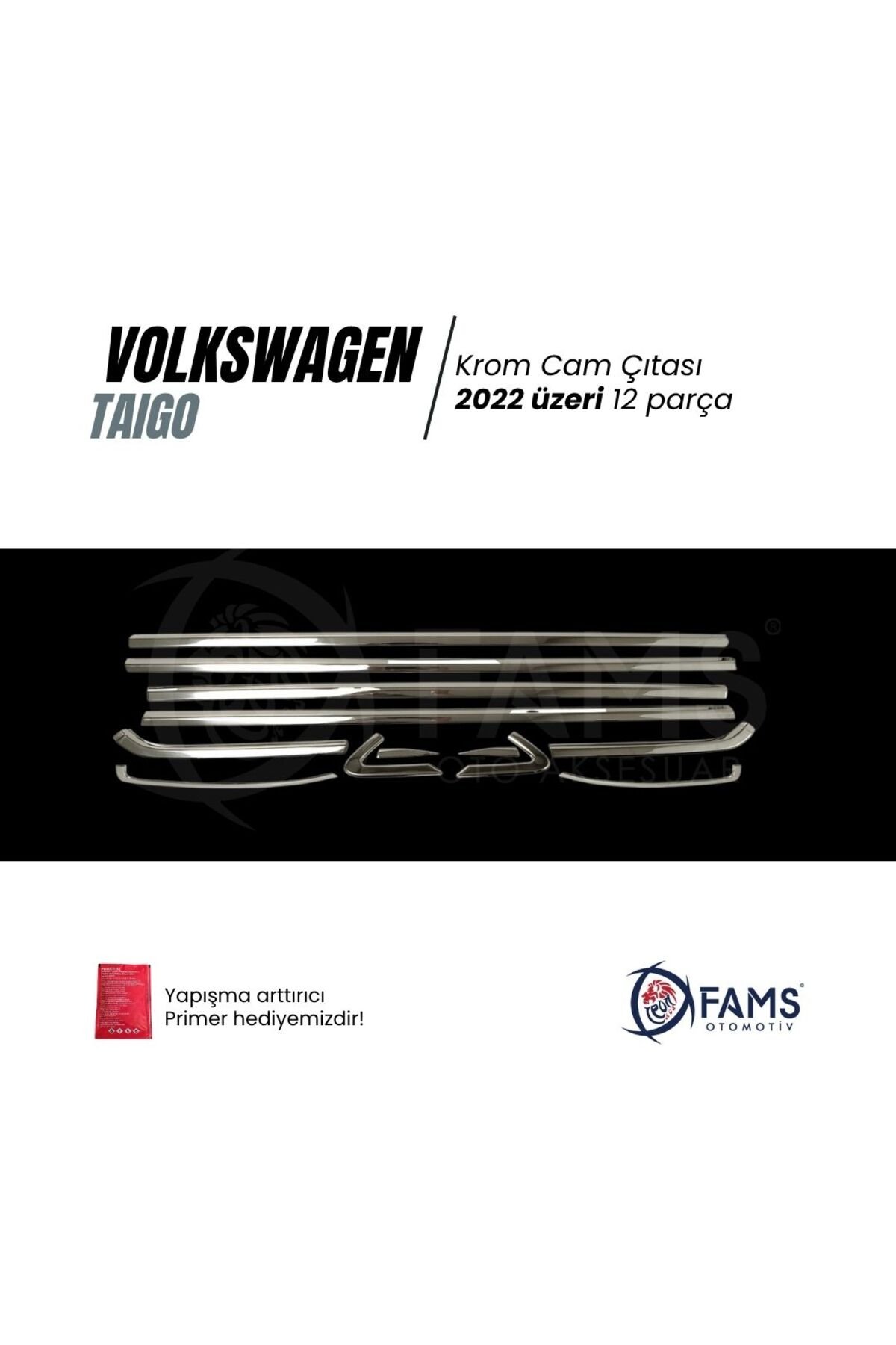 Vw Taigo 2022 > Krom Cam Çıtası 12 Parça Paslanmaz Çelik - Görsel 2
