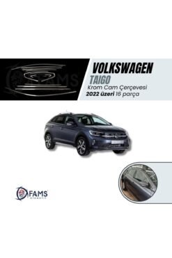 Vw Taigo 2022 > Krom Cam Çerçevesi 16 Parça Paslanmaz Çelik