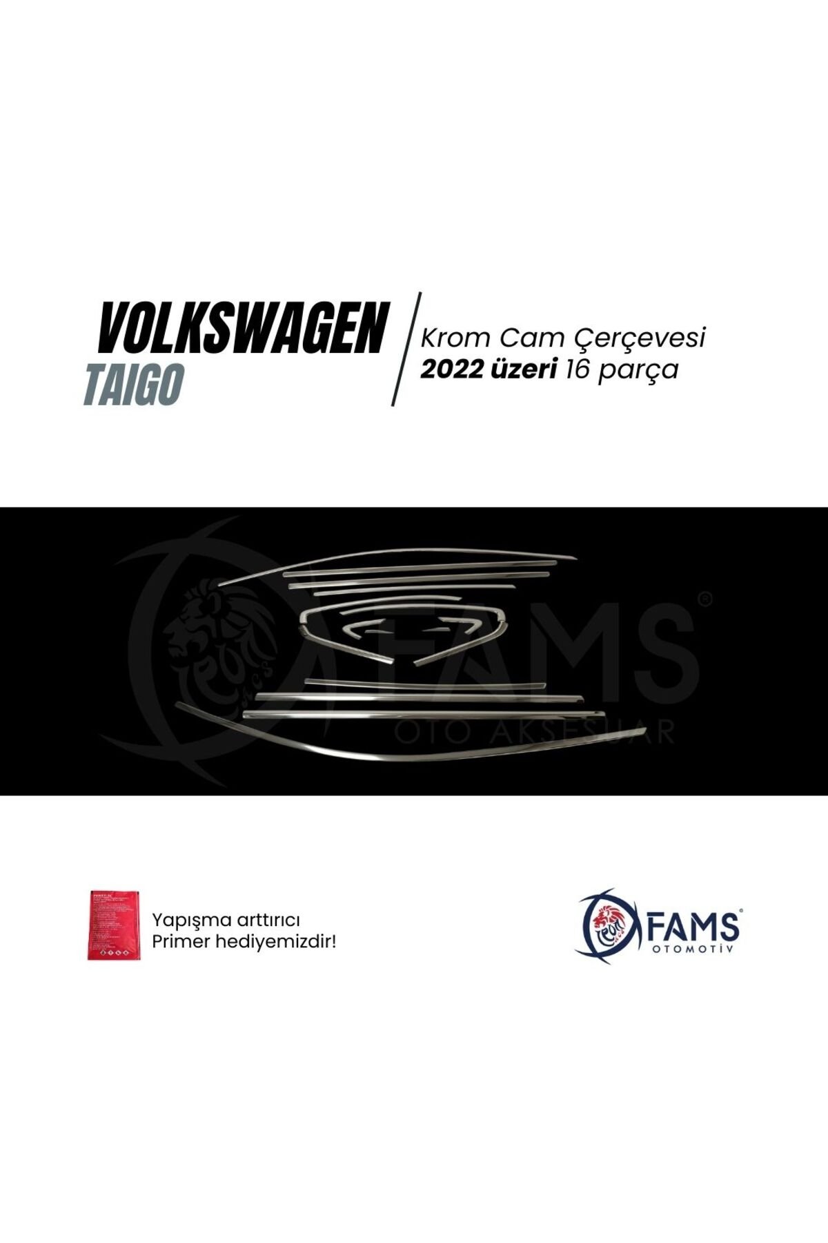 Vw Taigo 2022 > Krom Cam Çerçevesi 16 Parça Paslanmaz Çelik - Görsel 2