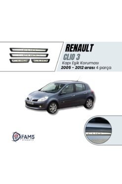 Renaul.t. Clio 3 Krom Kapı Eşik Koruması 4 Parça 2005-2012