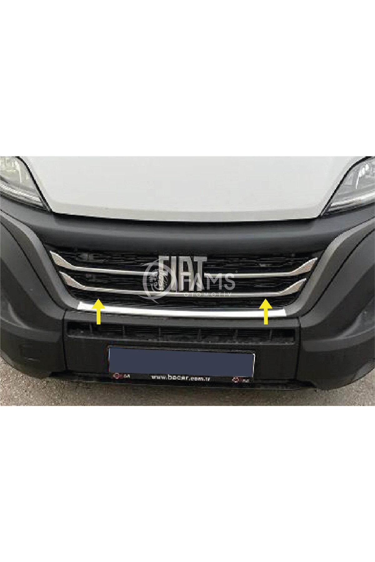 Fiat Ducato Krom Ön Panjur 3 Parça 2022> Paslanmaz Çelik - Görsel 5