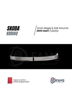 Alternative view of Skoda Kodıaq Uyumlu Bagaj İç Eşik Koruma 2 parça 2024 Üzeri P.çelik (Parlak)