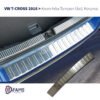 Vw T-cross 2018> Krom Arka Tampon Üstü Koruma Paslanmaz Çelik Parlak