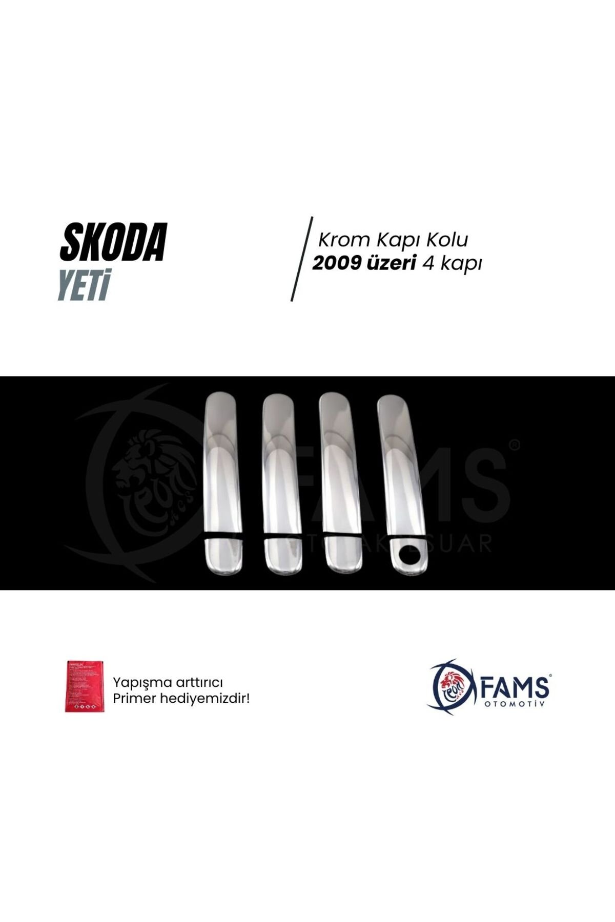 Skoda Yeti Krom Kapı Kolu 2009 Üzeri 4 Kapı P. Çelik (Tek Delik) - Görsel 2