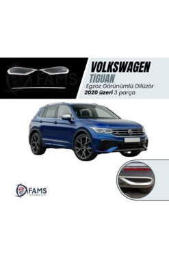 Vw Tiguan Krom Egzoz Görünümü Difüzör 3 Parça 2020 Ve Üzeri Uyumlu Paslanmaz Çelik