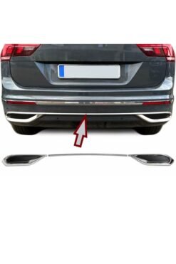 Alternative view of Vw Tiguan Krom Egzoz Görünümü Difüzör 3 Parça 2020 Ve Üzeri Uyumlu Paslanmaz Çelik