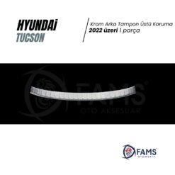 Alternative view of Hyundai Tucson Krom Arka Tampon Üstü Koruma 2022 üzeri P,Çelik (Taşlı)