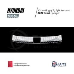 Alternative view of Hyundai Tucson Krom Bagaj İç Eşik Koruma 2022 üzeri P.Çelik (Parlak)