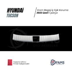 Alternative view of Hyundai Tucson Krom Bagaj İç Eşik Koruma 2022 üzeri P.Çelik (Taşlı)