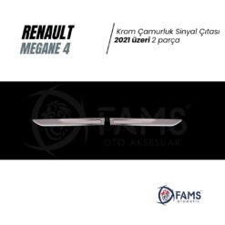 Alternative view of Renault Megane 4 Krom Çamurluk Sinyal Çıtası 2021 Üzeri Uyumlu 2 parça P, Çelik