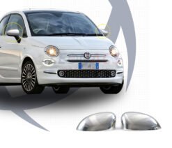Fiat 500 Krom Ayna Kapağı 2 Parça 2007 Üzeri Paslanmaz Çelik