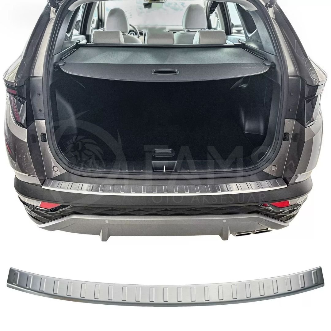 Hyundai Tucson Krom Arka Tampon Üstü Koruma 2022 üzeri P.Çelik (Taşlı) - Görsel 3