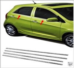 Kia Picanto2011-2016 arası uyumlu Cam Çıtası 4 Prç. Paslanmaz Çelik