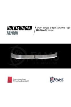 Alternative view of Vw Tayron Uyumlu Bagaj İç Eşik Koruma 2024 Üzeri P,çelik (Taşlı)