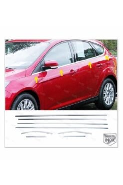 F, Focus 3 Krom Cam Çıtası 8 Prç, 2010-2018 Arası P, Çelik (HB)