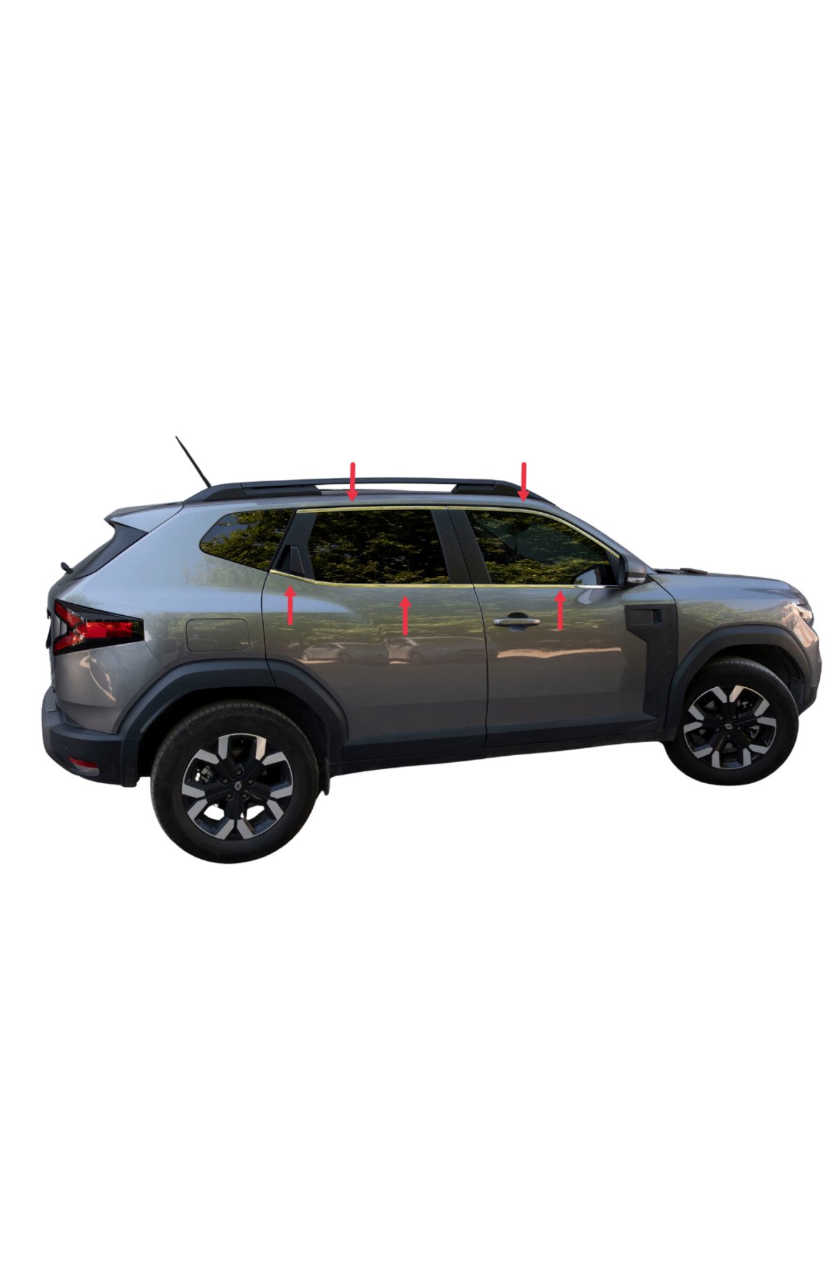 Renault Duster 2024 Üzeri Için Krom Cam Çıta Seti 10 Parça Paslanmaz Çelik - Görsel 5