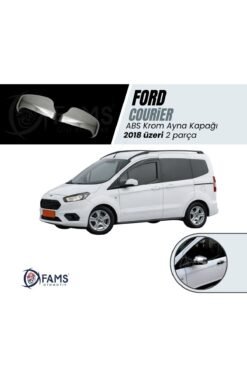 Ford Courier Abs Krom Ayna Kapağı 2018 Üzeri 2 Prç. Paslanmaz Çelik (Yarım)