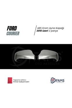 Alternative view of Ford Courier Abs Krom Ayna Kapağı 2018 Üzeri 2 Prç. Paslanmaz Çelik (Yarım)