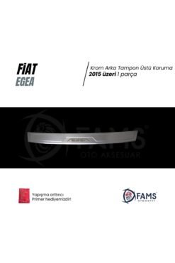 Alternative view of Fiat Egea Krom Arka Tampon Üstü Koruma 2015 üzeri Yazılı Sedan P,Çelik (Taşlı)