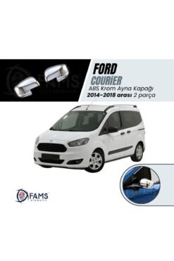 F. Courier Abs Krom Ayna Kapağı 2014-2018 Arası 2 Prç. Paslanmaz Çelik