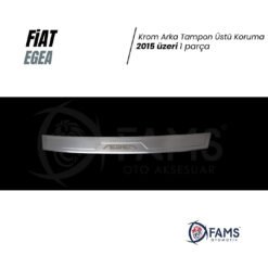 Alternative view of Fiat Egea Krom Arka Tampon Üstü Koruma 2015 üzeri Yazılı Sedan P,Çelik (Taşlı)